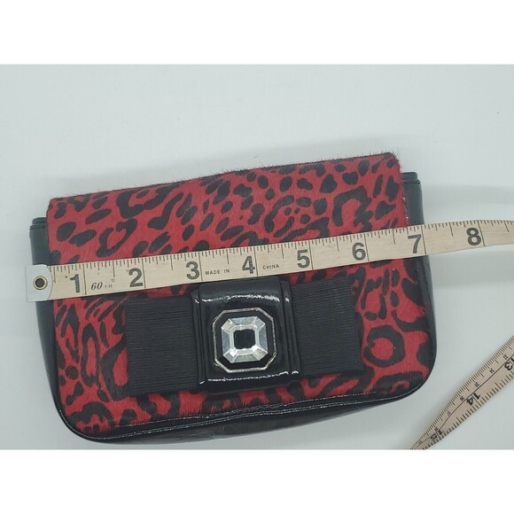 Leopard Print Wallet Red Black Snap Close White House Black Market - Picture 11 of 12